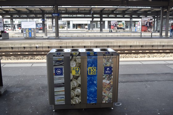 Recycling-Stationen auch in der Stadt Baden