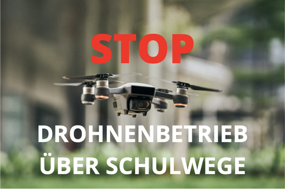STOP Drohnen über Schulwege in der Stadt Zürich